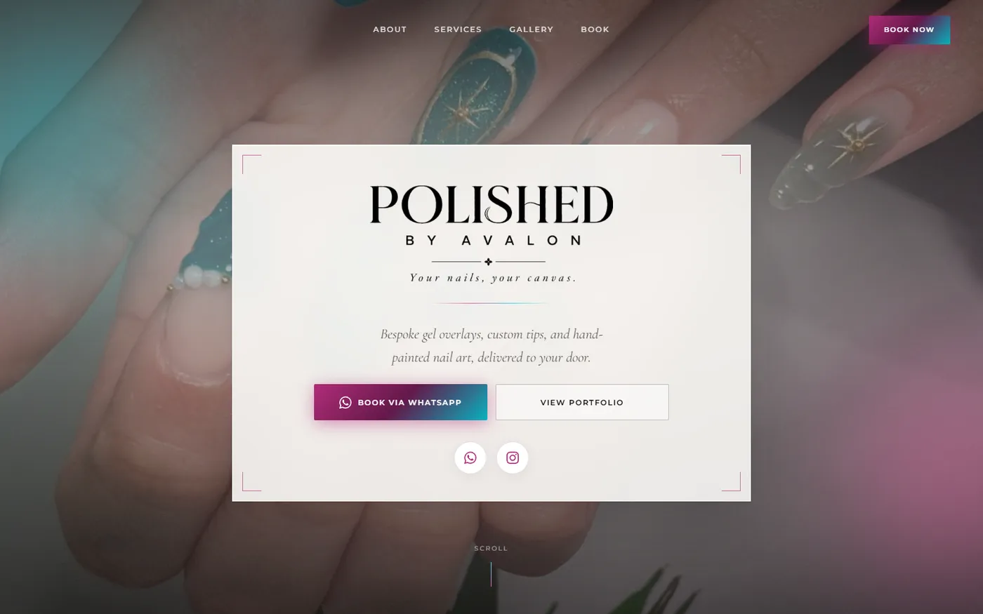 Polished by Avalon website screenshot